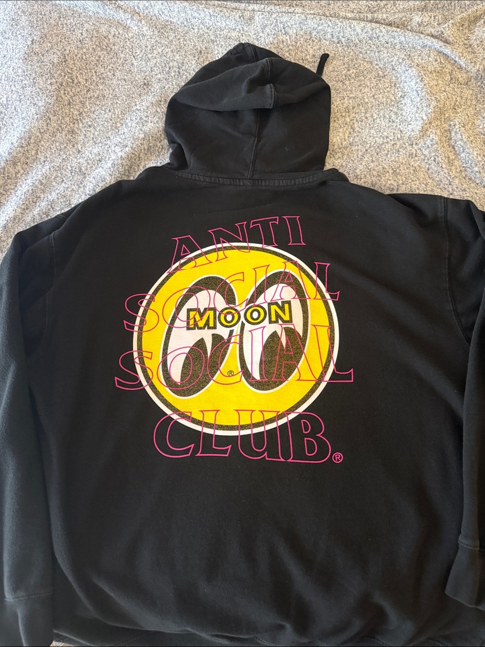 Anti Social Social Club x Mooneyes. Black hoodie xl